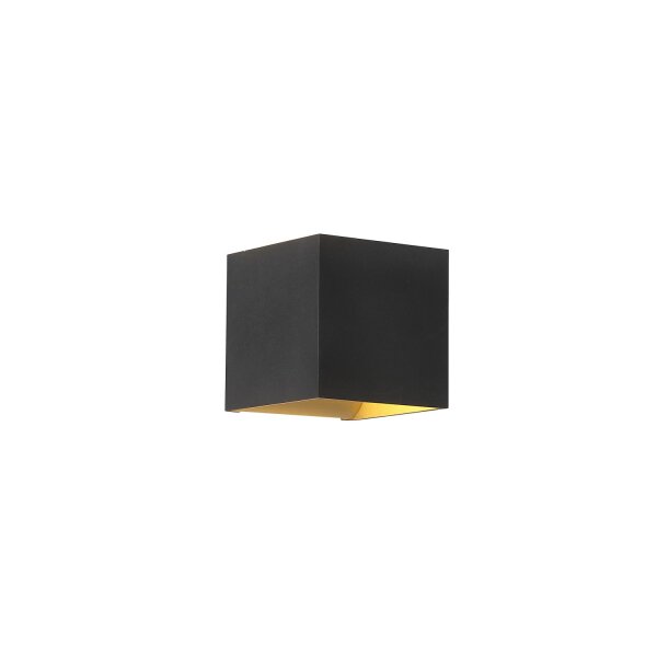 Wandleuchte Up Down Aluminium Schwarz Gold G9 B:9,7 cm