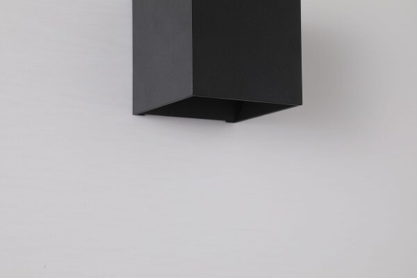 Wandlampe Up Down Aluminium Sandschwarz G9 H:9,7 cm