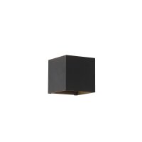 Wandlampe Up Down Aluminium Sandschwarz G9 H:9,7 cm
