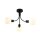 Deckenlampe Glas Metall Schwarz Weiß E14 L:52 cm modern