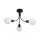 Deckenlampe Glas Metall Schwarz Weiß E14 L:52 cm modern