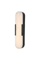 LED Wandlampe 3000K Harz Schwarz Wei&szlig; IP44 H:50 cm...