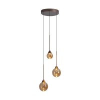 LED H&auml;ngelampe 2700-4000K Glas Bronze Champagner...