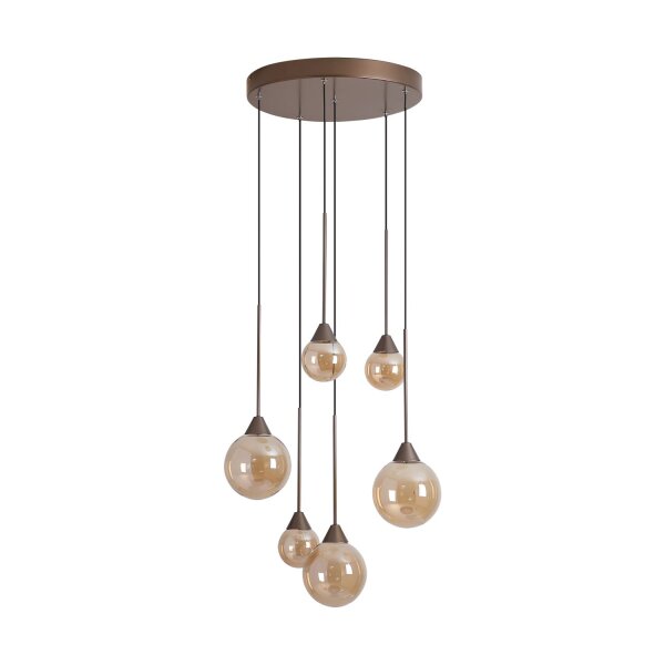 LED Hängelampe 2700-4000K Glas Bronze Champagner Ø50 cm