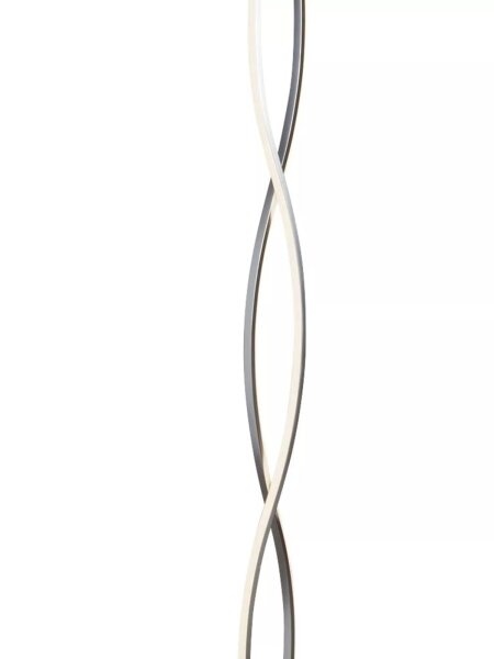 LED Stehlampe Metall 3000K Chrom H:152 cm Fußschalter