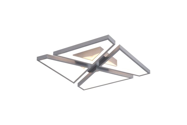 LED Deckenleuchte dimmbar 3000K Aluminium Silber modern