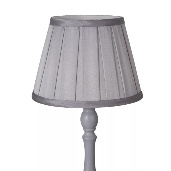 Lampenschirm Seide Silber E14 E27 Ø20 cm Plissee Loft