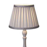 Lampenschirm Seide Silber E14 E27 &Oslash;20 cm Plissee Loft