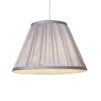 Lampenschirm Seide Silber E14 E27 &Oslash;30 cm Plissee Loft