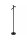 LED Stehlampe Akku 3000K Metall Schwarz Weiß H:125,5 cm