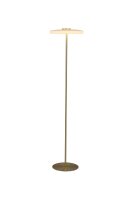 LED Stehleuchte dimmbar 3000K Glas Messing H:142 cm