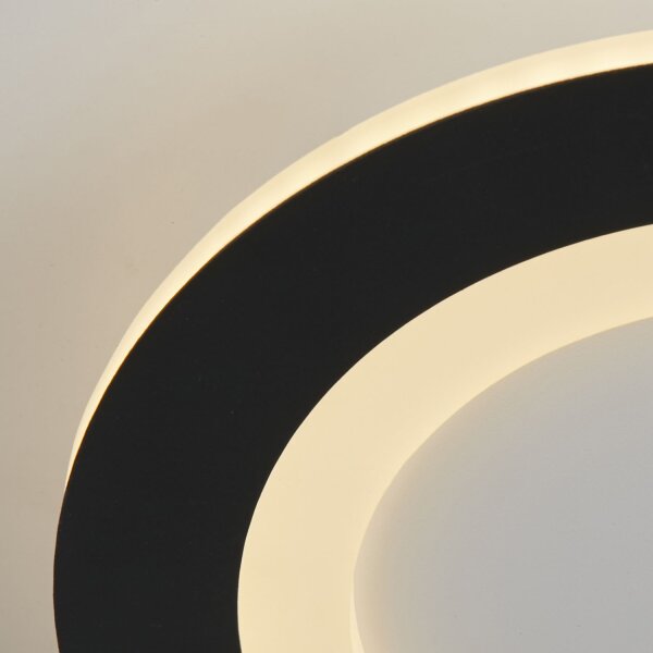 LED Deckenleuchte dimmbar 3000-6500K Schwarz Ø25 cm