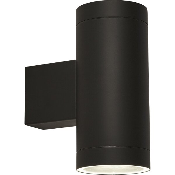Außenwandleuchte Edelstahl Glas Schwarz GU10 IP44