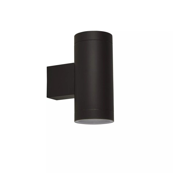 Außenwandleuchte Edelstahl Glas Schwarz GU10 IP44