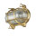 Applique murale laiton verre strié IP64 ovale Maritim