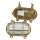 Applique murale laiton verre strié IP64 ovale Maritim