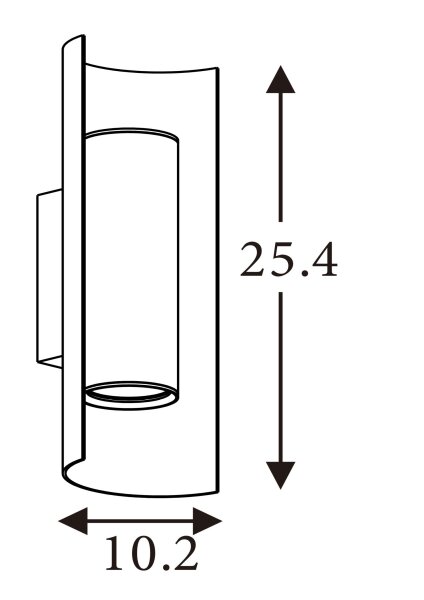 Wandlampe Up Down Aluminium Bronze-Braun GU10 H:25,4 cm