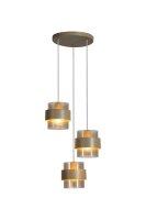 Pendelleuchte Glas Sandfarben Bernstein E27 &Oslash;42 cm...