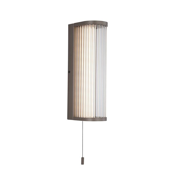 LED Wandleuchte Zugschalter 3000K Glas Gold H:35 cm
