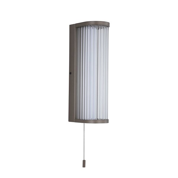 LED Wandleuchte Zugschalter 3000K Glas Gold H:35 cm