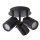 Deckenspot flexibel Metall Schwarz GU10 IP44 Ø28 cm