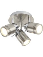 Deckenspot flexibel Silber GU10 IP44 &Oslash;28 cm 3-flammig