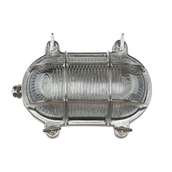 Lampe de bateau extérieur laiton en nickel IP64 ovale