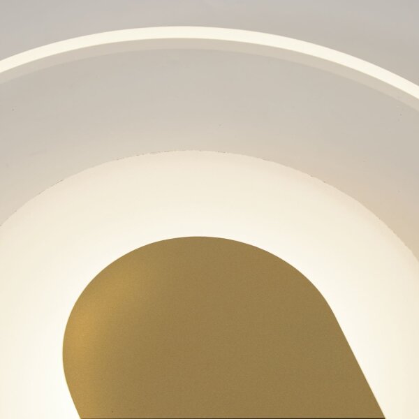 LED Wandlampe 3000K Metall Gold Weiß H:23 cm wohnlich