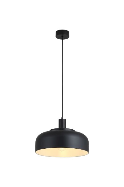 Hängelampe Metall Schwarz Weiß E27 Ø37 cm Loft