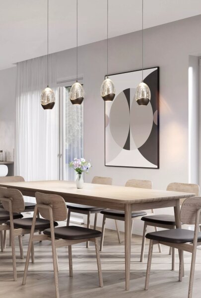 LED Pendelleuchte 3000K Glas Bronze-Braun Champagner