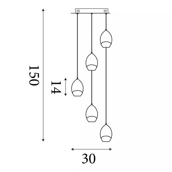 LED Hängelampe 3000K Glas Bronze-Braun Champagner