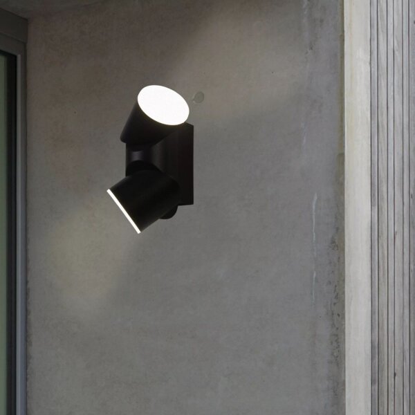 LED Außenwandleuchte Up Down 3000K Metall Schwarz IP65