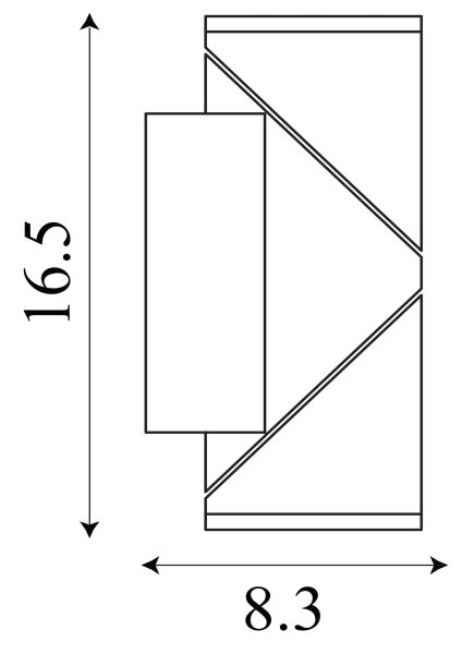 LED Außenwandleuchte Up Down 3000K Metall Schwarz IP65
