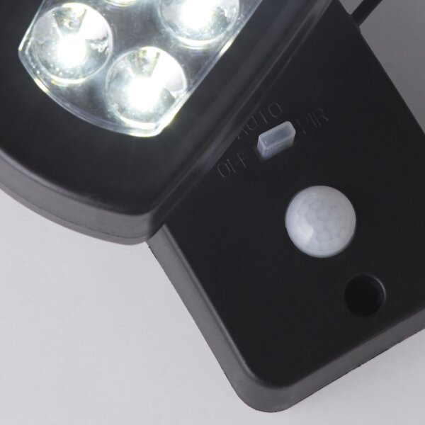 LED Solarleuchte Bewegungsmelder 3000K Schwarz IP44