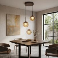 LED H&auml;ngelampe 3000K Glas Bronze Champagner...