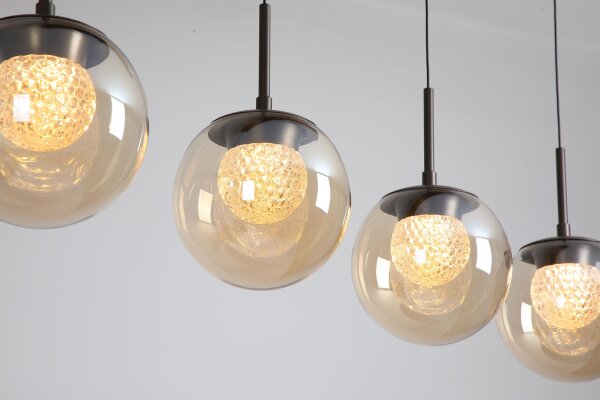 LED Pendelleuchte 3000K Glas Bronze Champagner L:90 cm