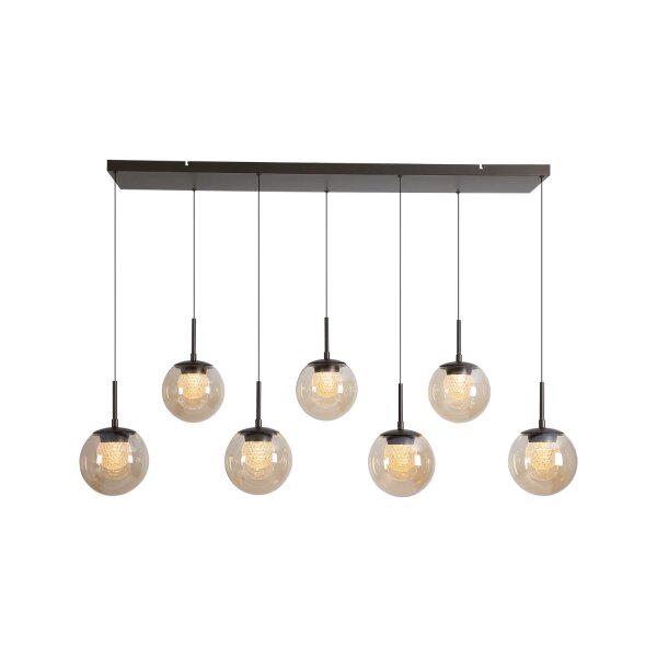LED Hängelampe 3000K Glas Bronze Champagner L:23 cm