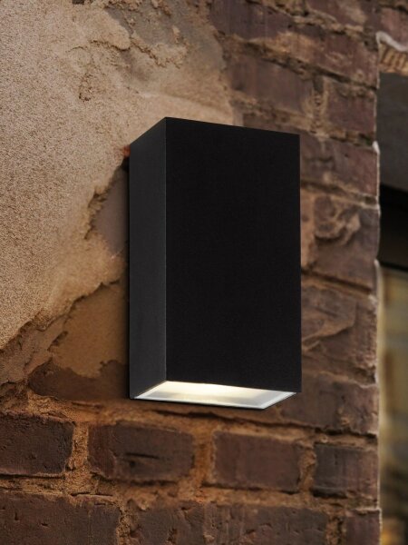 LED Außenwandlampe 4000K Aluminium Glas Schwarz IP44