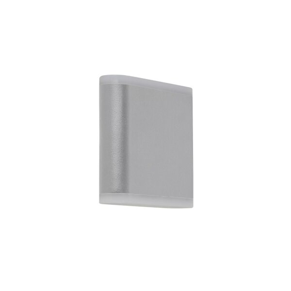 LED Außenwandleuchte Up Down 3000K Aluminium Grau IP65