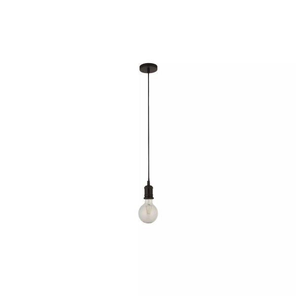 Pendelleuchte Schwarz E27 Ø10 cm Retro Textilkabel