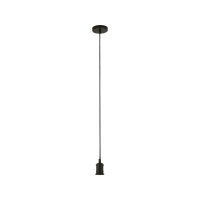 Pendelleuchte Schwarz E27 &Oslash;10 cm Retro Textilkabel