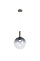 H&auml;ngelampe Metall Rauchglas Bronze-Braun GU10...