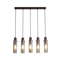 H&auml;ngelampe Glas Metall Mokka Bernstein E27 L:68 cm
