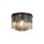 Deckenlampe Metall Rauchglas Schwarz E14 H:23 cm modern