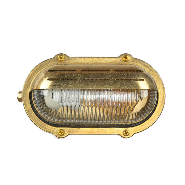 Lampe murale extérieure laiton Maritim ovale IP64 maison porte
