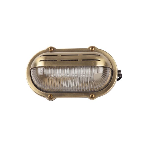 Lampe murale extérieure laiton Maritim ovale IP64 porte dentrée
