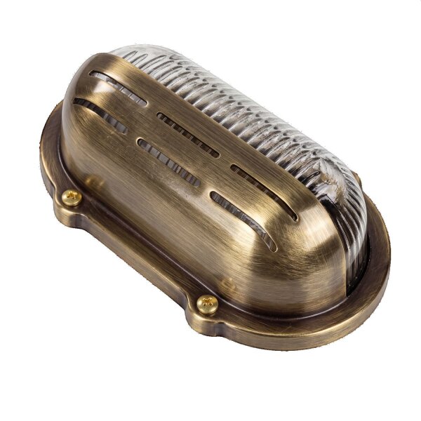 Lampe murale extérieure laiton Maritim ovale IP64 porte dentrée