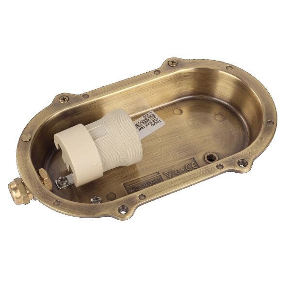 Lampe murale extérieure laiton Maritim ovale IP64 porte dentrée