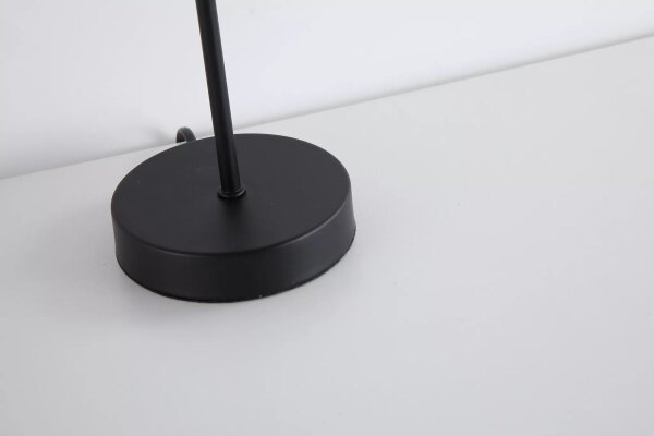 Tischlampe Rauchglas Schwarz E14 37,5 cm Kabelschalter