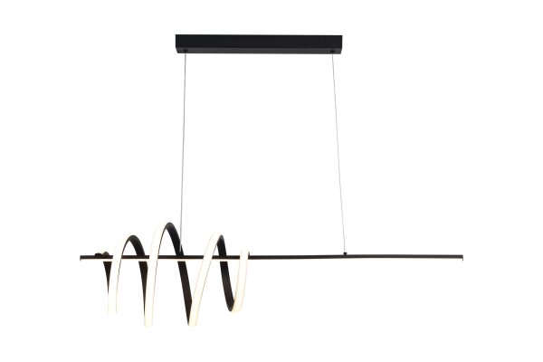 LED Hängelampe dimmbar 3000K Aluminium Schwarz L:100 cm